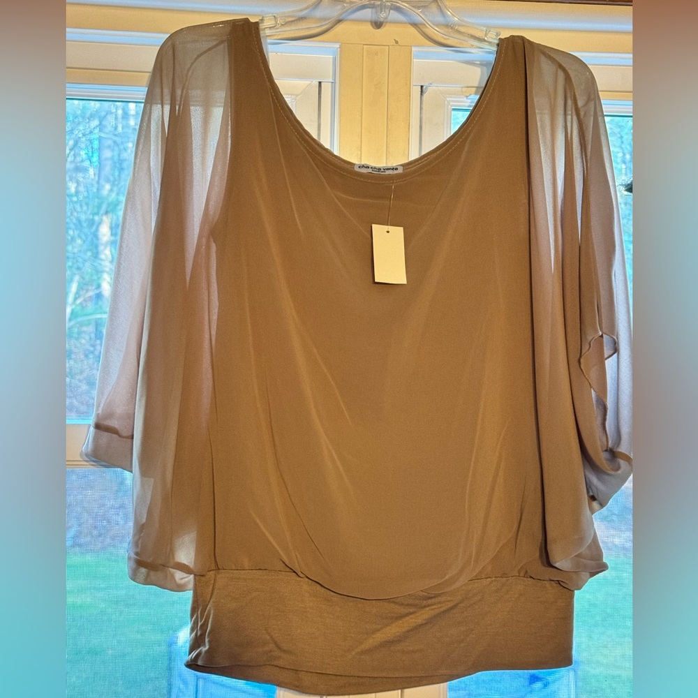 Chiffon 3/4 sleeved blouse